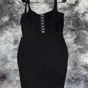 Black stick on dress